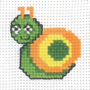 click here to view larger image of My First Kit - Snail (counted cross stitch kit)