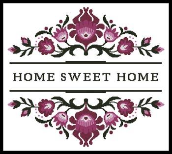 click here to view larger image of Home Sweet Home - Polish Folk Art Design 3 (chart)
