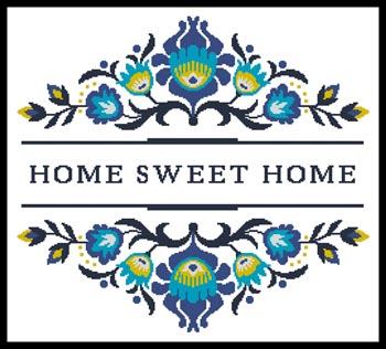 click here to view larger image of Home Sweet Home - Polish Folk Art Design 2 (chart)
