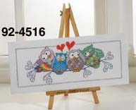 click here to view larger image of Owls On Sprig (counted cross stitch kit)