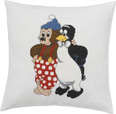 click here to view larger image of Rasmus and Pingo PIllow (counted canvas kit)