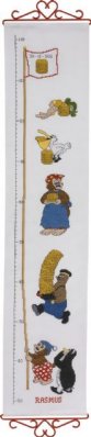 click here to view larger image of Rasmus Klump Height Chart (counted cross stitch kit)