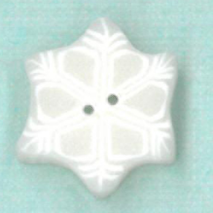 click here to view larger image of Tiny Snowflake Button (buttons)