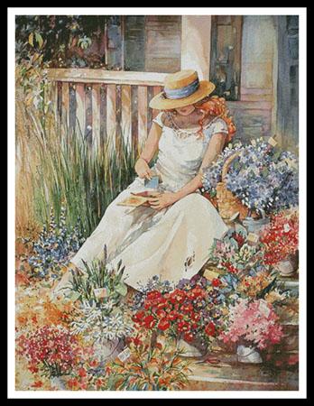click here to view larger image of Girl With Flowers - Large  (Jerianne Van Dijk) (chart)