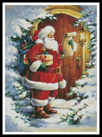 click here to view larger image of Santa At The Door  (Hazel Bardon) (chart)