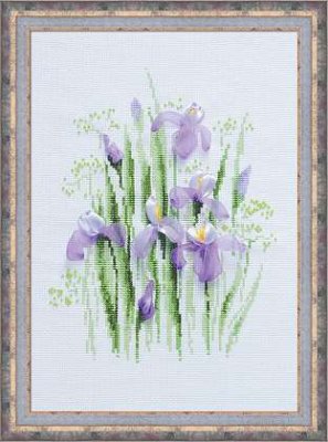 click here to view larger image of Spring Irises (counted cross stitch kit)
