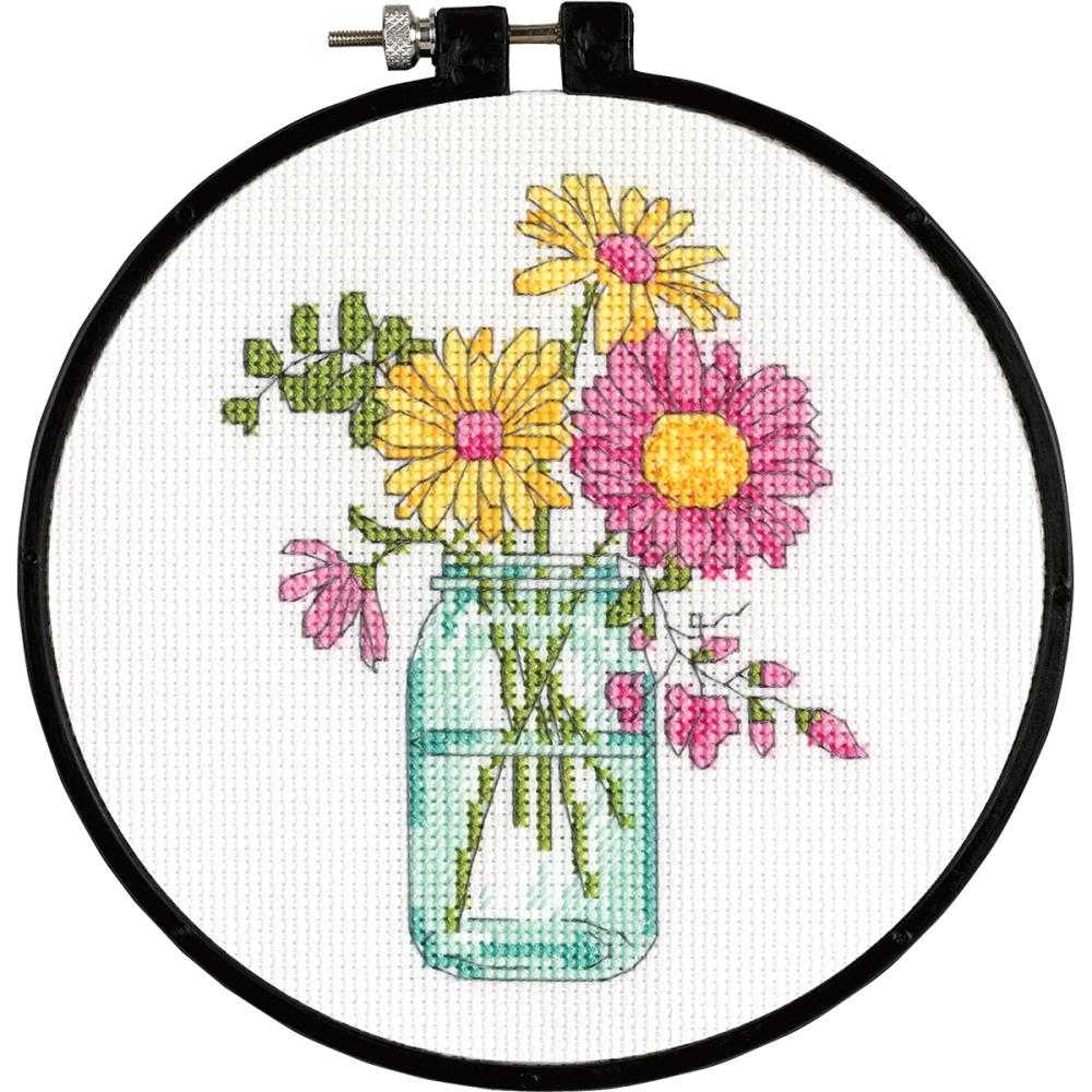 click here to view larger image of Summer Flowers - Learn A Craft (counted cross stitch kit)
