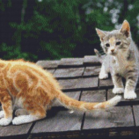 click here to view larger image of Two Kittens On A Roof (chart)