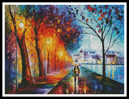 click here to view larger image of City By The Lake - Large  (Leonid Afremov) (chart)