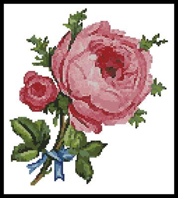 click here to view larger image of Blue Ribbon Rose (chart)