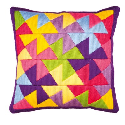 click here to view larger image of Long Stitch Cushion (needlepoint)