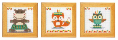 click here to view larger image of Mini Cute Animals - Set of 3 (needlepoint)