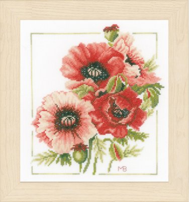 click here to view larger image of Anemone Bouquet (counted cross stitch kit)