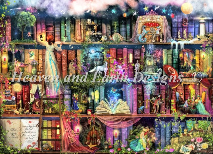 click here to view larger image of Treasure Hunt Bookshelf - Max Color - Aimee Stewart (chart)