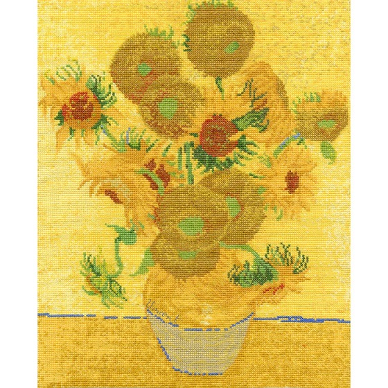 click here to view larger image of Van Gogh Sunflowers (counted cross stitch kit)
