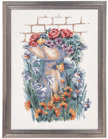 click here to view larger image of Titmouse / Birdbath (counted cross stitch kit)