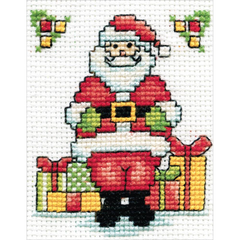 click here to view larger image of Santa (includes frame) (counted cross stitch kit)