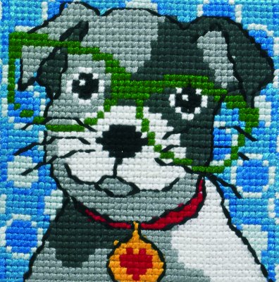 click here to view larger image of Dog With Glasses (needlepoint)