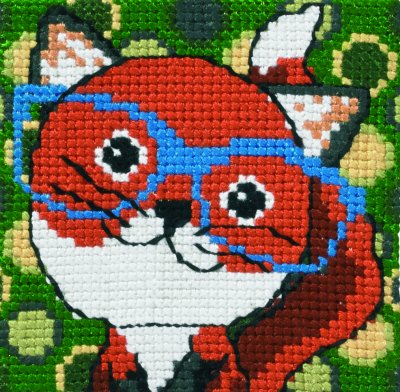 click here to view larger image of Fox With Glasses (needlepoint)