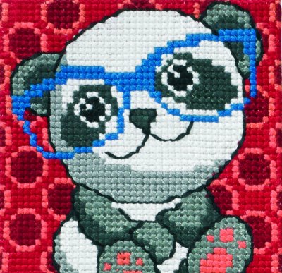 click here to view larger image of Panda With Glasses (needlepoint)