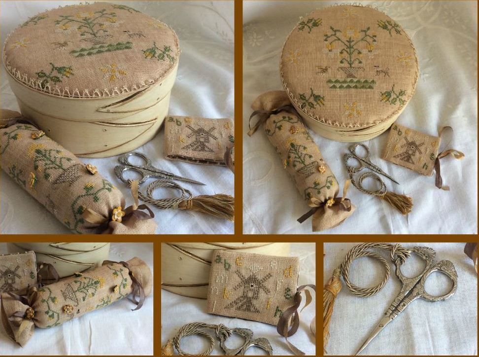click here to view larger image of Antique Flowers Shaker Box With Accessories (chart)