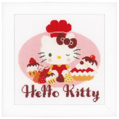 click here to view larger image of Hello Kitty And Pie Bakery (counted cross stitch kit)
