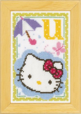 click here to view larger image of Hello Kitty - Letter U (counted cross stitch kit)