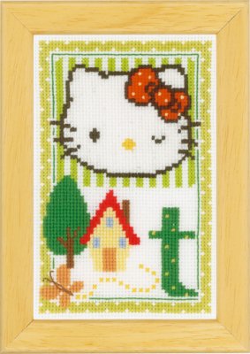 click here to view larger image of Hello Kitty - Letter T (counted cross stitch kit)