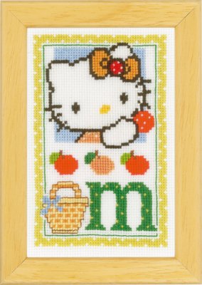 click here to view larger image of Hello Kitty - Letter M (counted cross stitch kit)