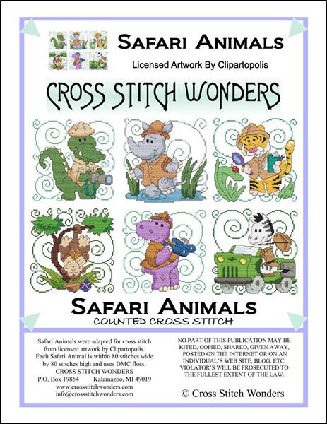 click here to view larger image of Safari Animals (chart)