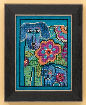 click here to view larger image of Petunia and Rose - Dogs Collection (Aida) (counted cross stitch kit)