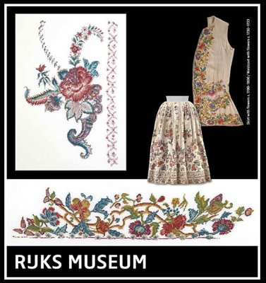 click here to view larger image of Skirt With Flowers and Waistcoat With Flowers - Rijks Museum Catwalk (counted cross stitch kit)