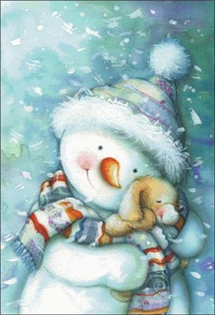 click here to view larger image of Snowman Snuggles (chart)