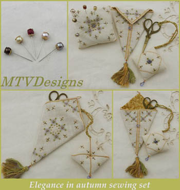 click here to view larger image of Elegance In Autumn Sewing Set (chart)