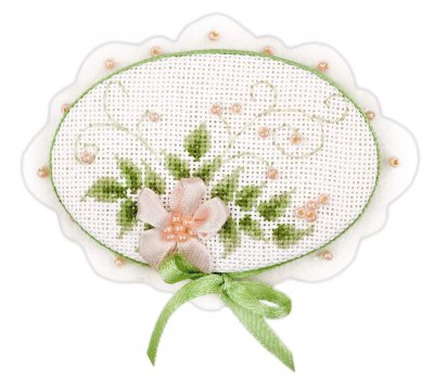 click here to view larger image of Brooch Porcelain (counted cross stitch kit)