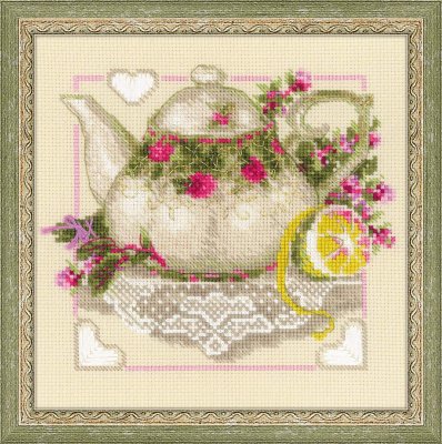 click here to view larger image of Tea with Lemon (counted cross stitch kit)
