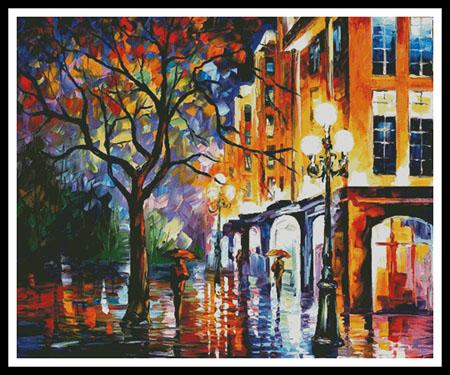 click here to view larger image of Rain In Miami - Large  (Leonid Afremov) (chart)