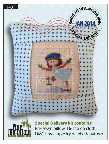 click here to view larger image of January Stamp - Linen (counted cross stitch kit)