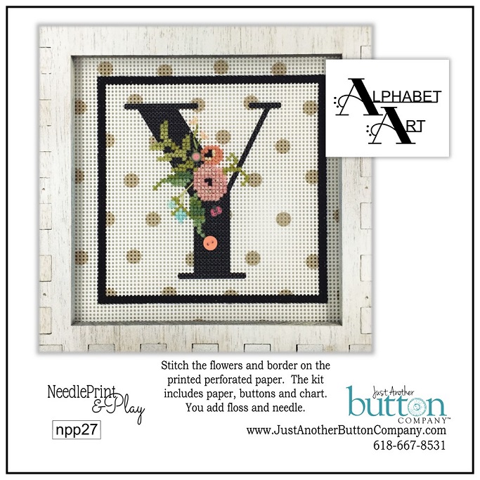 click here to view larger image of Alphabet Y (counted cross stitch kit)