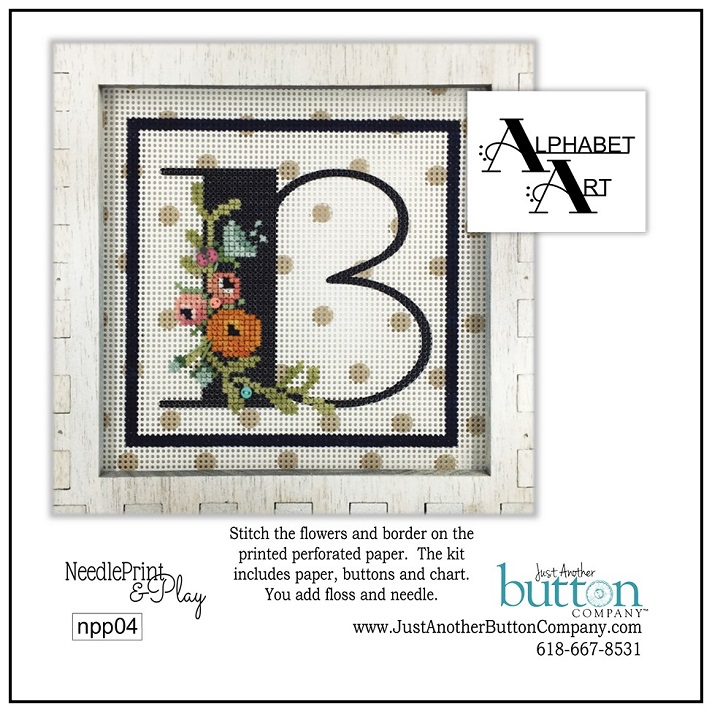 click here to view larger image of Alphabet B (counted cross stitch kit)