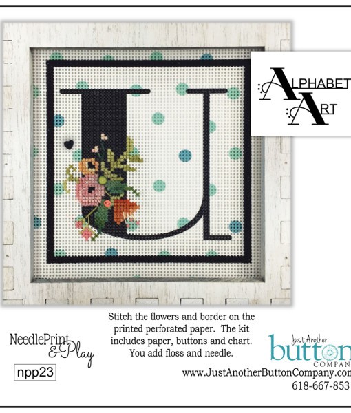 click here to view larger image of Alphabet U (counted cross stitch kit)