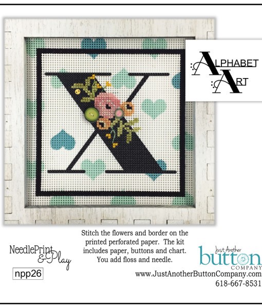 click here to view larger image of Alphabet X (counted cross stitch kit)