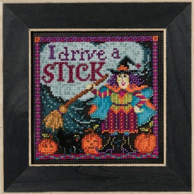 click here to view larger image of I Drive A Stick (counted cross stitch kit)
