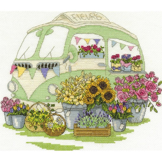 click here to view larger image of Les Fleurs (counted cross stitch kit)