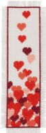 click here to view larger image of Hearts Bookmark (counted cross stitch kit)