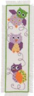 click here to view larger image of Owl Bookmark (counted cross stitch kit)