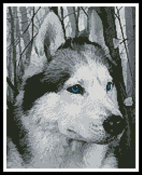 click here to view larger image of Mini Siberian Husky In The Woods (chart)