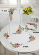 click here to view larger image of Spring Flowers Table Runner (Upper Left) (counted cross stitch kit)