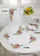 click here to view larger image of Spring Flowers Table Topper (Right) (counted cross stitch kit)