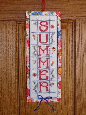 click here to view larger image of Summer Door Hanger (chart with charms/buttons)